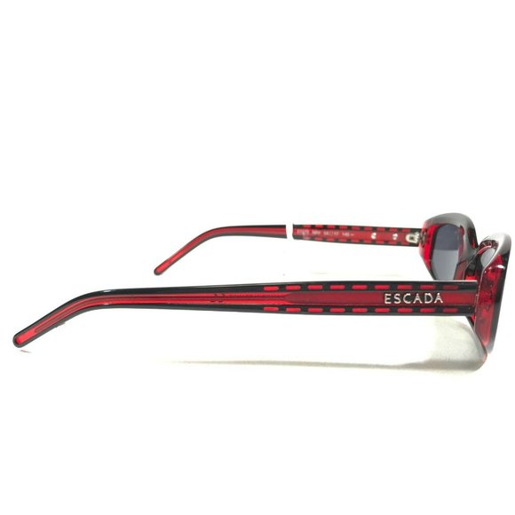Escada Sunglasses E1270 NRY Black Red Rectangular Frames with Blue Lenses main image 6